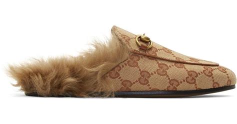 gucci princetown fur|gucci princetown mule beige.